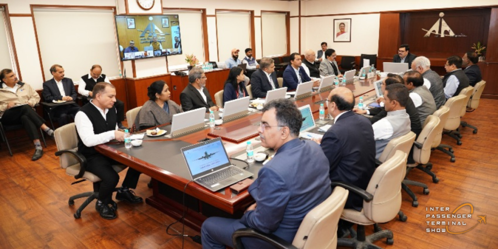 Airports Authority of India conducting safety awareness programs at an airport during Safety Week.